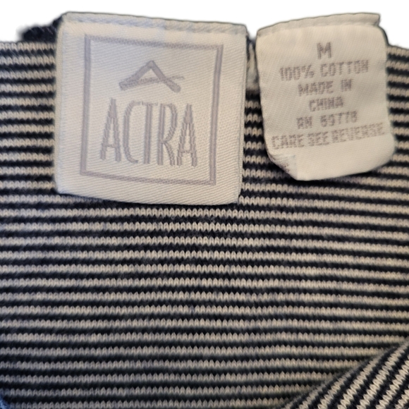 Vintage Acira blue white Striped tank med - Picture 3 of 3